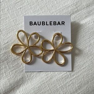 BaubleBar Gold Flower Earrings
